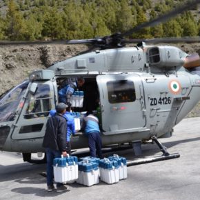 Air Force’s helicopters airlift EVMs to snowbound areas in  Spiti