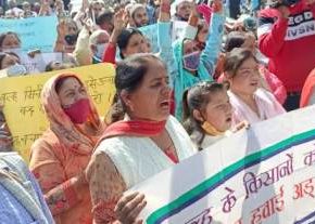 Farmers hold protest march demanding shifting of proposed Balh Airport