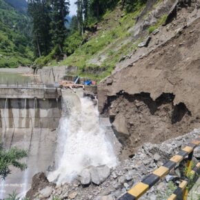 Kullu district administration issues alert in wake of overflowing of water in Malana project