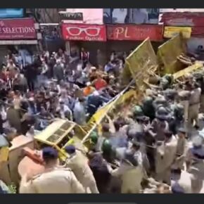 Protesters demanding demolition of illegal mosque clash with police in Sanjauli (Shimla)