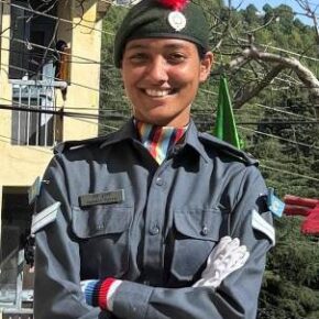 NCC Cadet Diksha Kumari honored with ADG Award during the Republic day parade