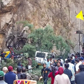 Six die and three injured as tree crushes pedestrians and vehicles in Manikaran