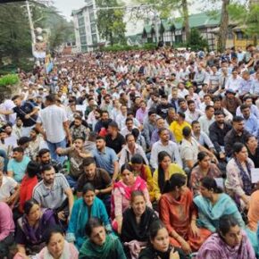 HPSEBL employees, engineers and pensioners rally for Old Pension Scheme